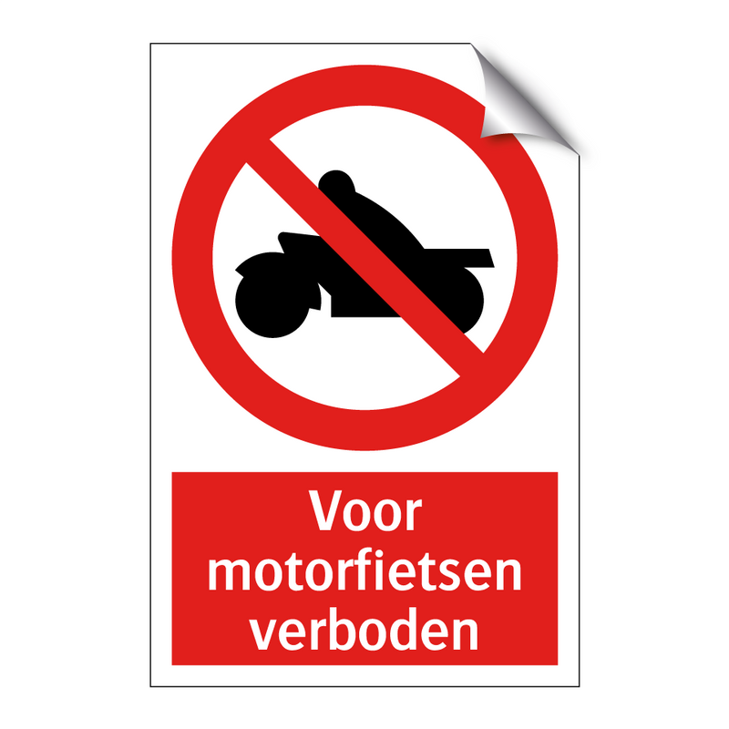 Voor motorfietsen verboden