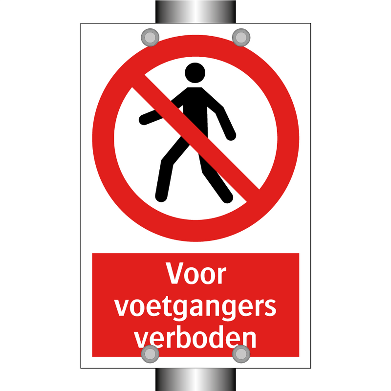 Voor voetgangers verboden