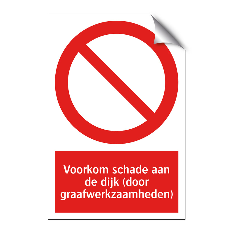 Voorkom schade aan de dijk (door graafwerkzaamheden)