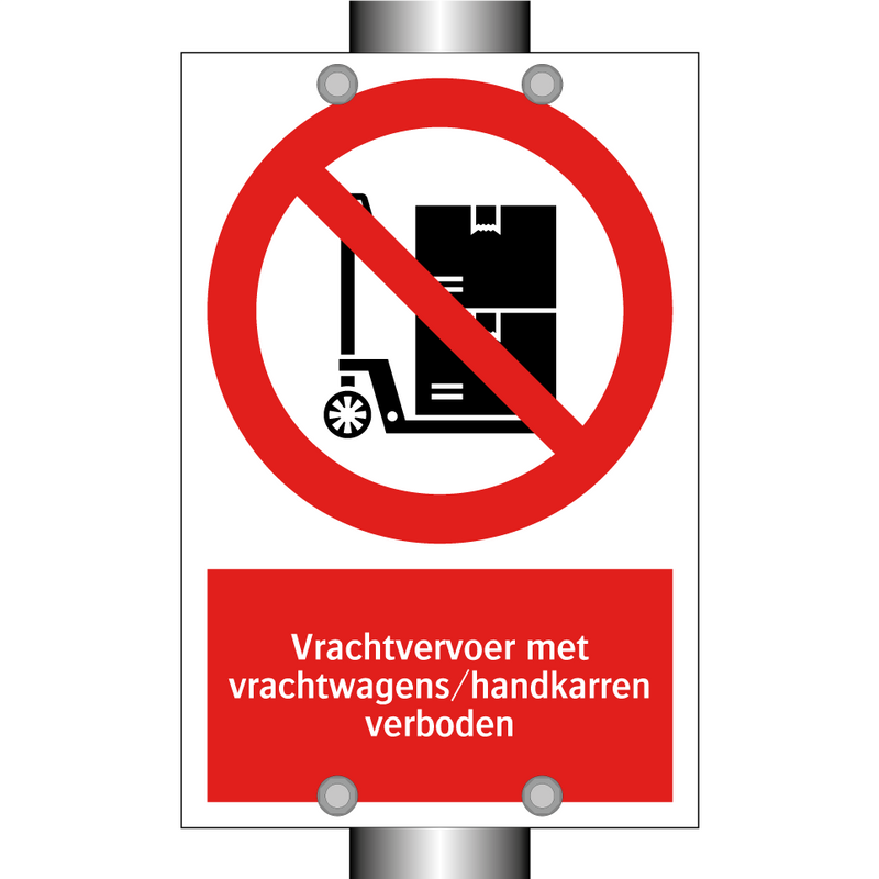 Vrachtvervoer met vrachtwagens/handkarren verboden