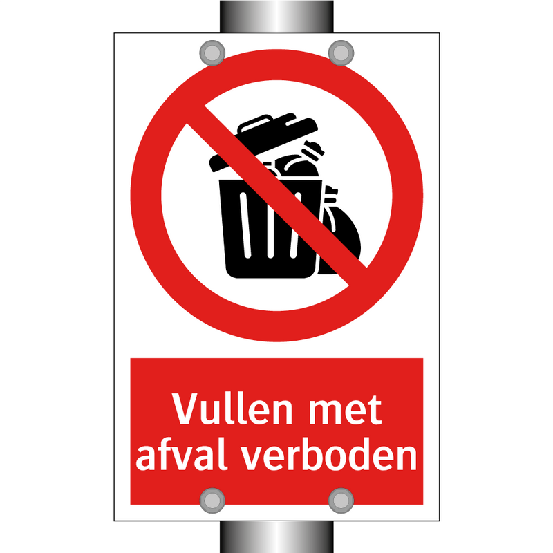 Vullen met afval verboden