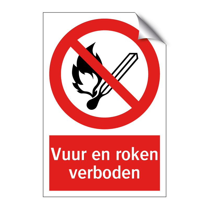 Vuur en roken verboden