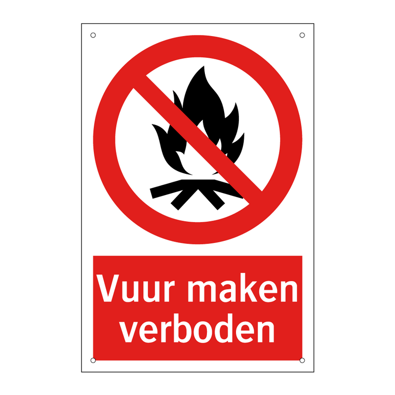 Vuur maken verboden