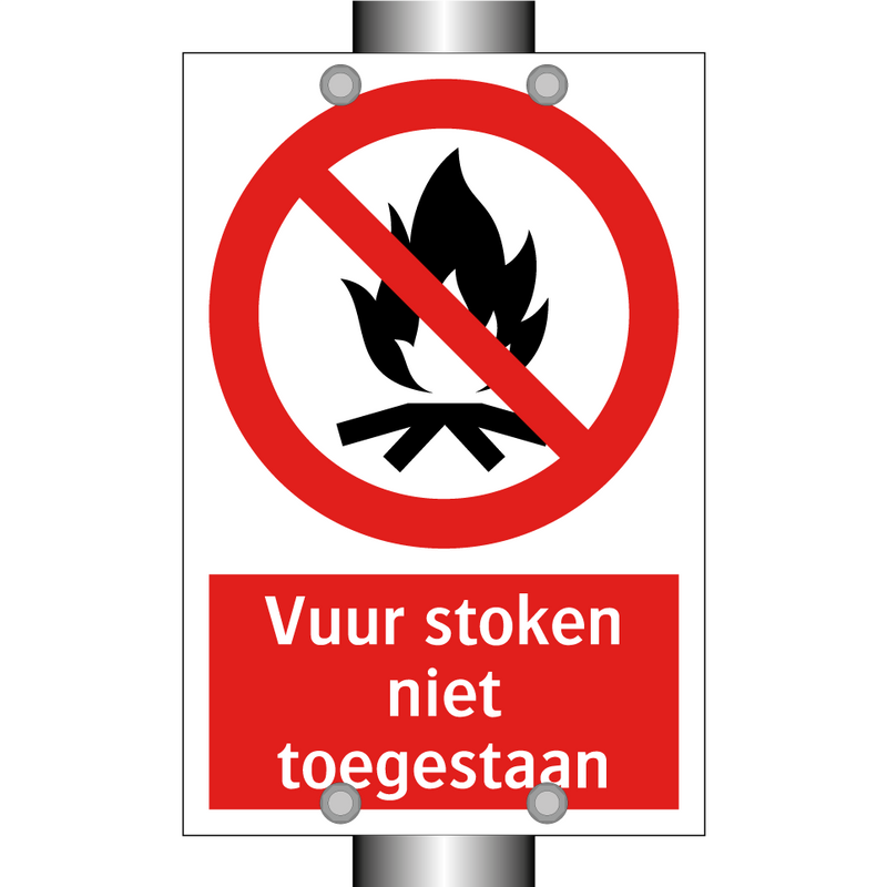 Vuur stoken niet toegestaan