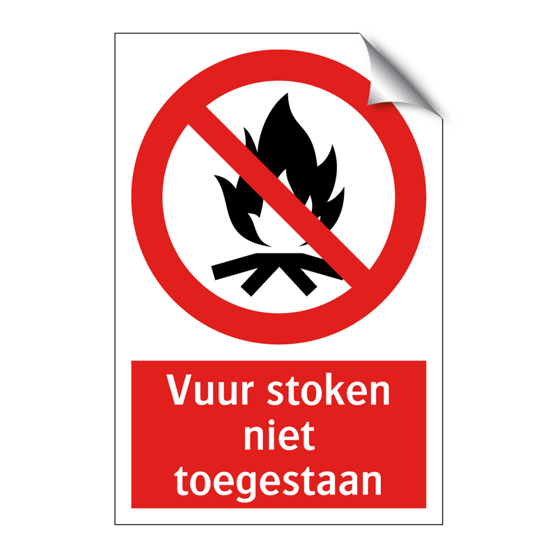 Vuur stoken niet toegestaan