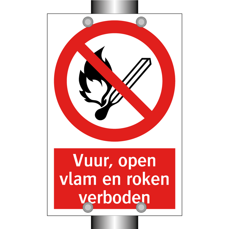 Vuur, open vlam en roken verboden