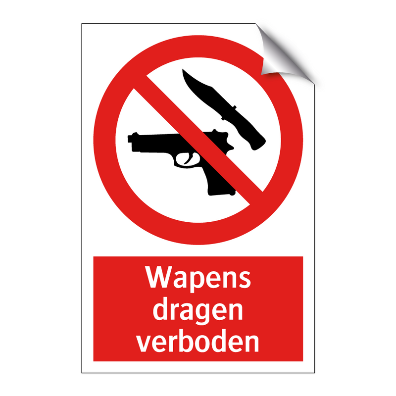 Wapens dragen verboden