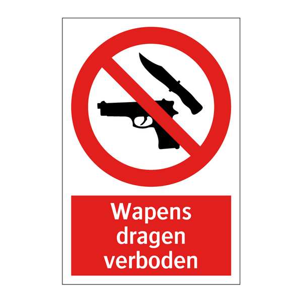 Wapens dragen verboden