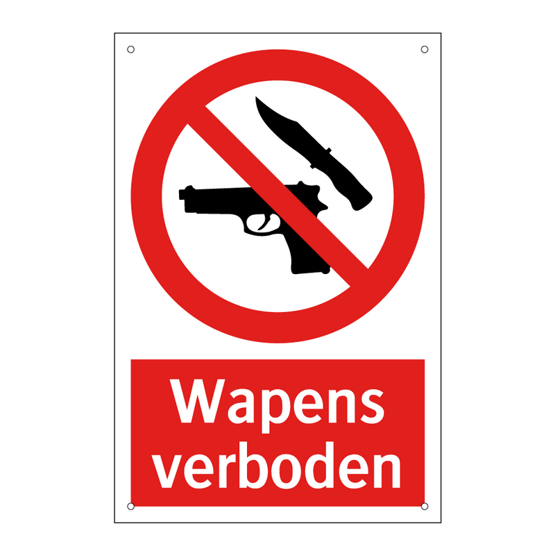 Wapens verboden