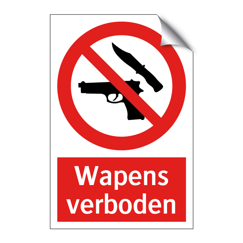 Wapens verboden