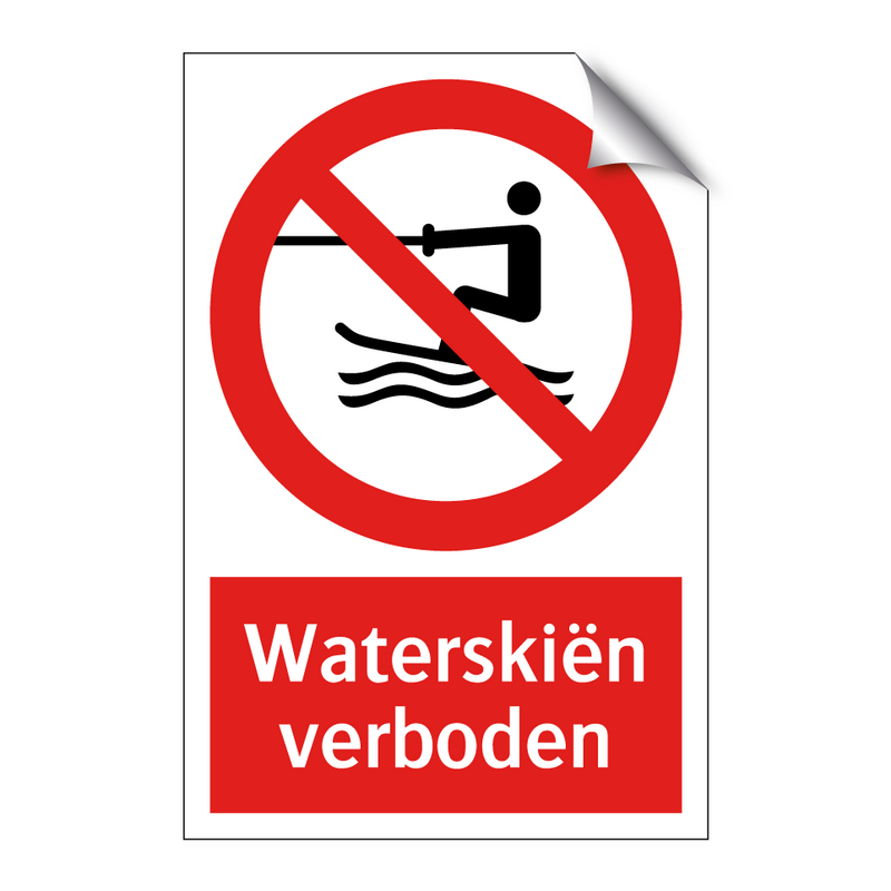 Waterskiën verboden