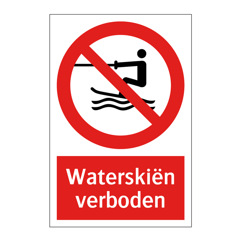 Waterskiën verboden