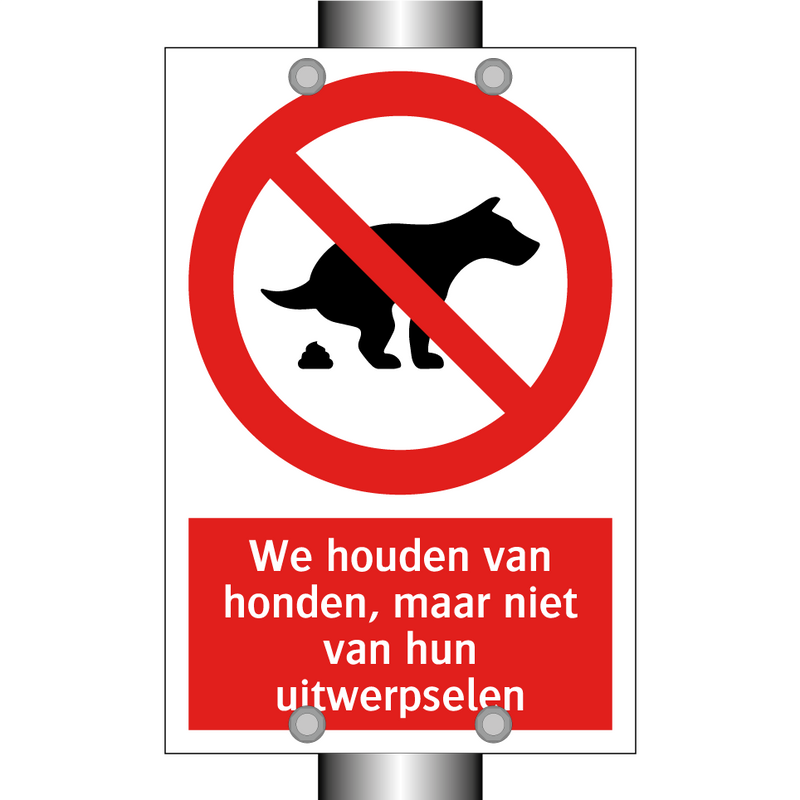 We houden van honden, maar niet van hun uitwerpselen