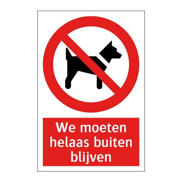 We moeten helaas buiten blijven