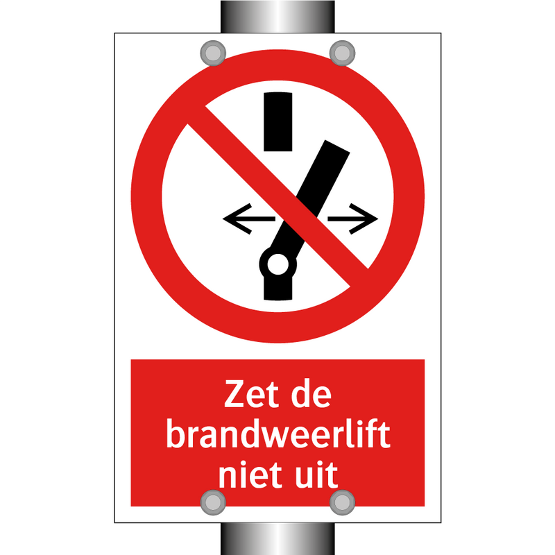 Zet de brandweerlift niet uit