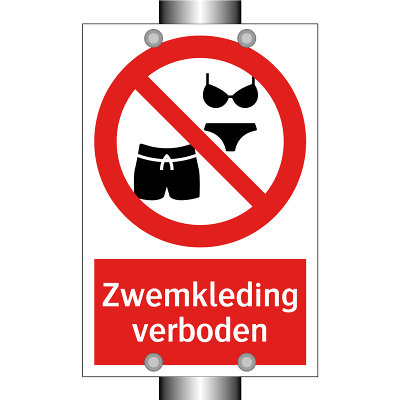 Zwemkleding verboden