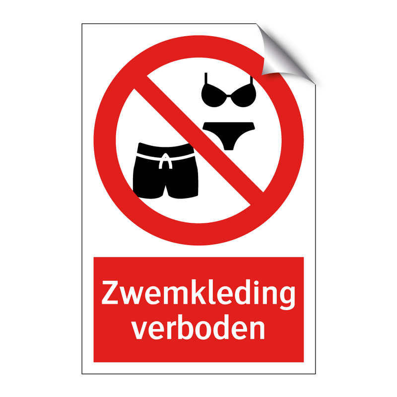 Zwemkleding verboden