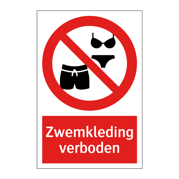 Zwemkleding verboden