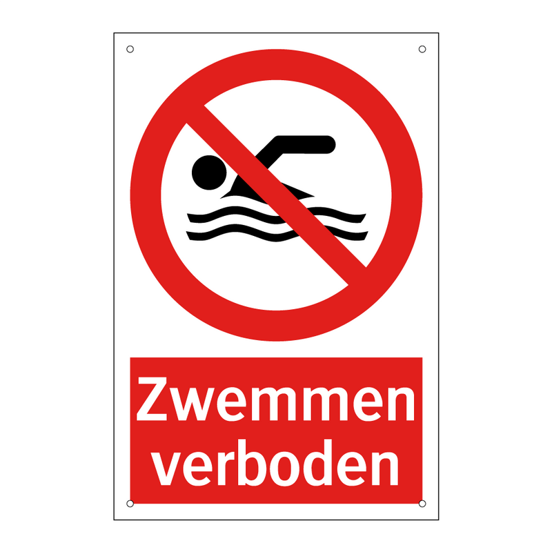 Zwemmen verboden