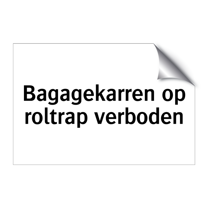 Bagagekarren op roltrap verboden