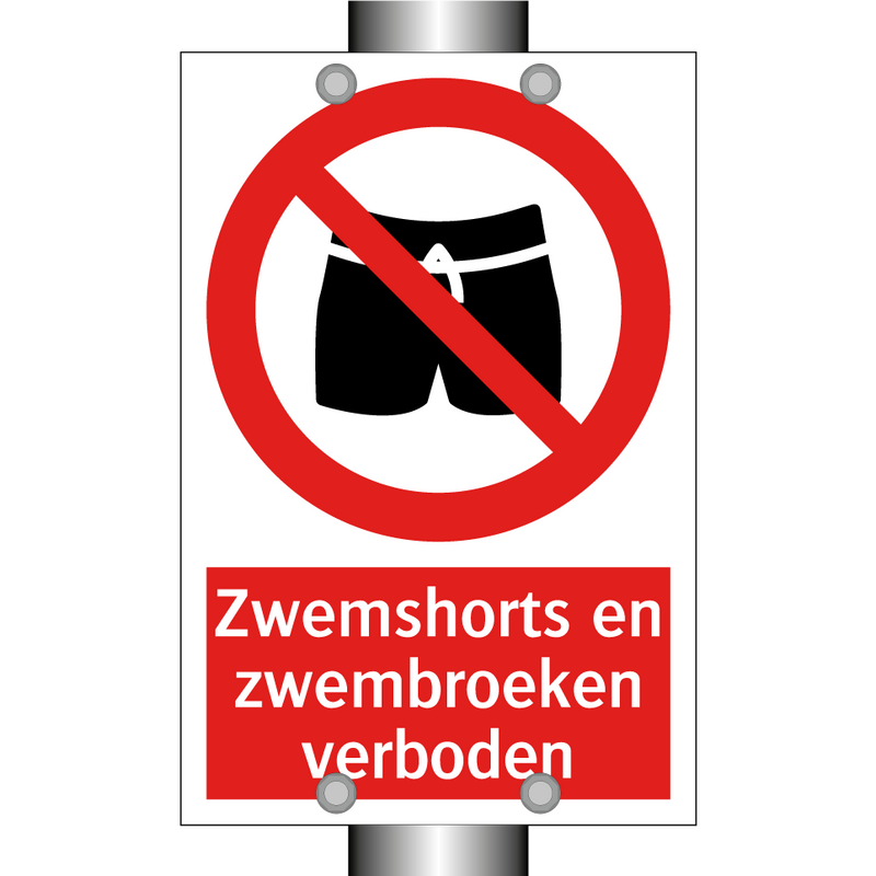 Zwemshorts en zwembroeken verboden