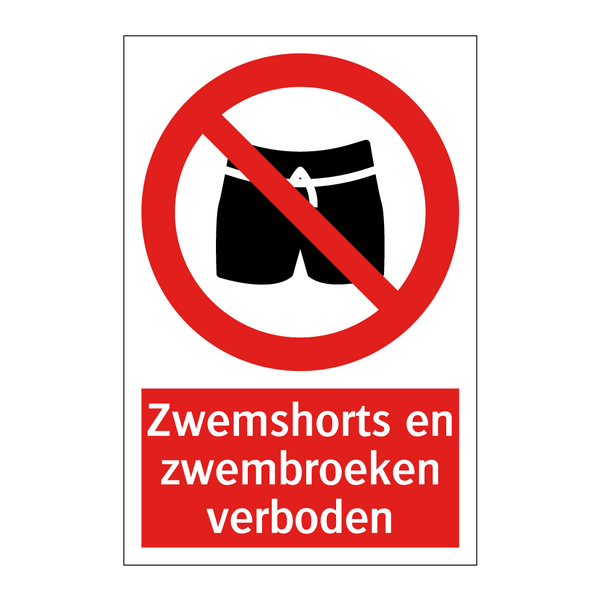 Zwemshorts en zwembroeken verboden