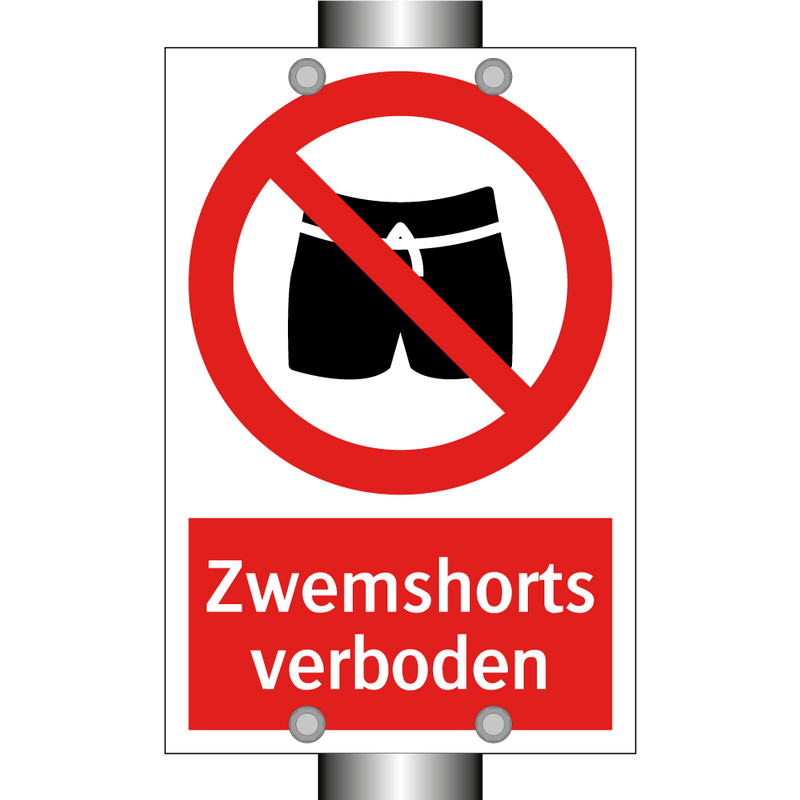 Zwemshorts verboden