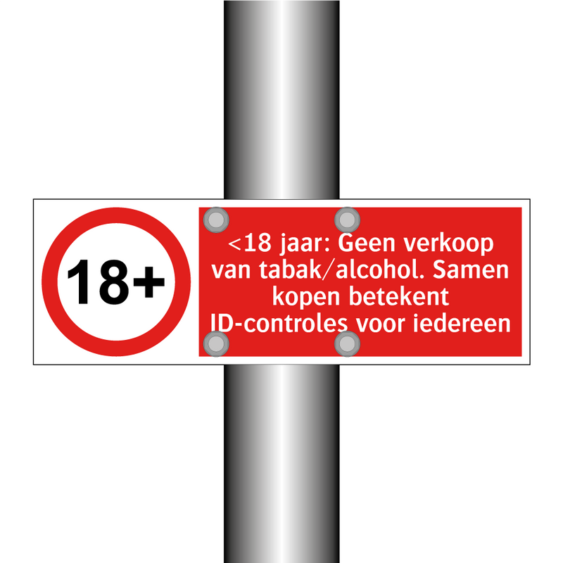 <18 jaar: Geen verkoop van tabak/alcohol. Samen kopen betekent ID-controles voor iedereen