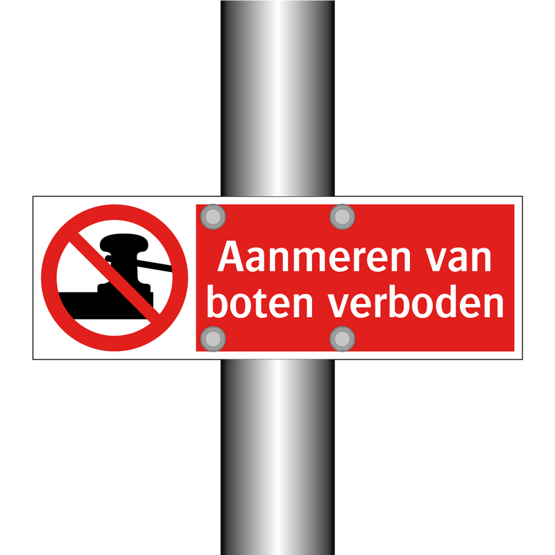 Aanmeren van boten verboden