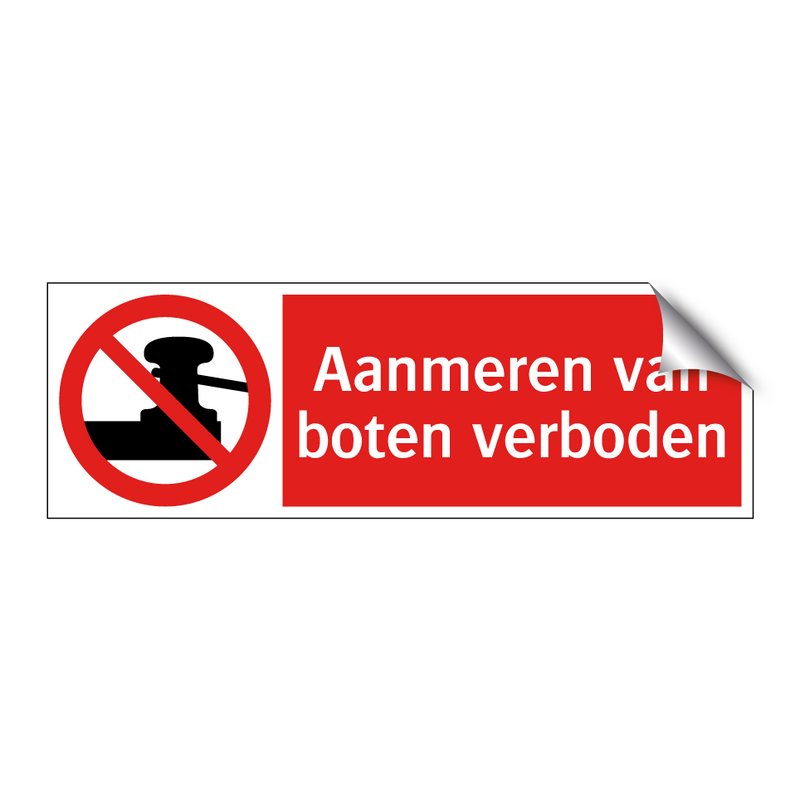 Aanmeren van boten verboden