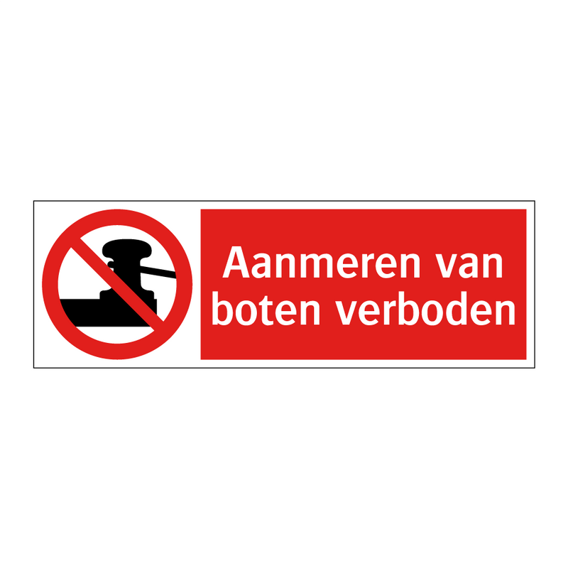 Aanmeren van boten verboden