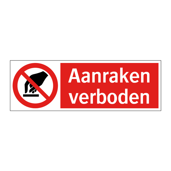 Aanraken verboden