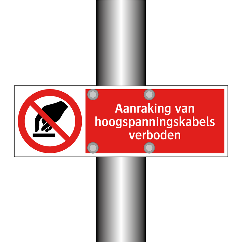 Aanraking van hoogspanningskabels verboden