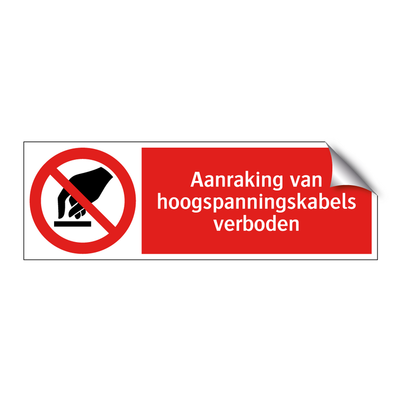 Aanraking van hoogspanningskabels verboden