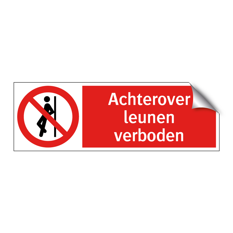 Achterover leunen verboden