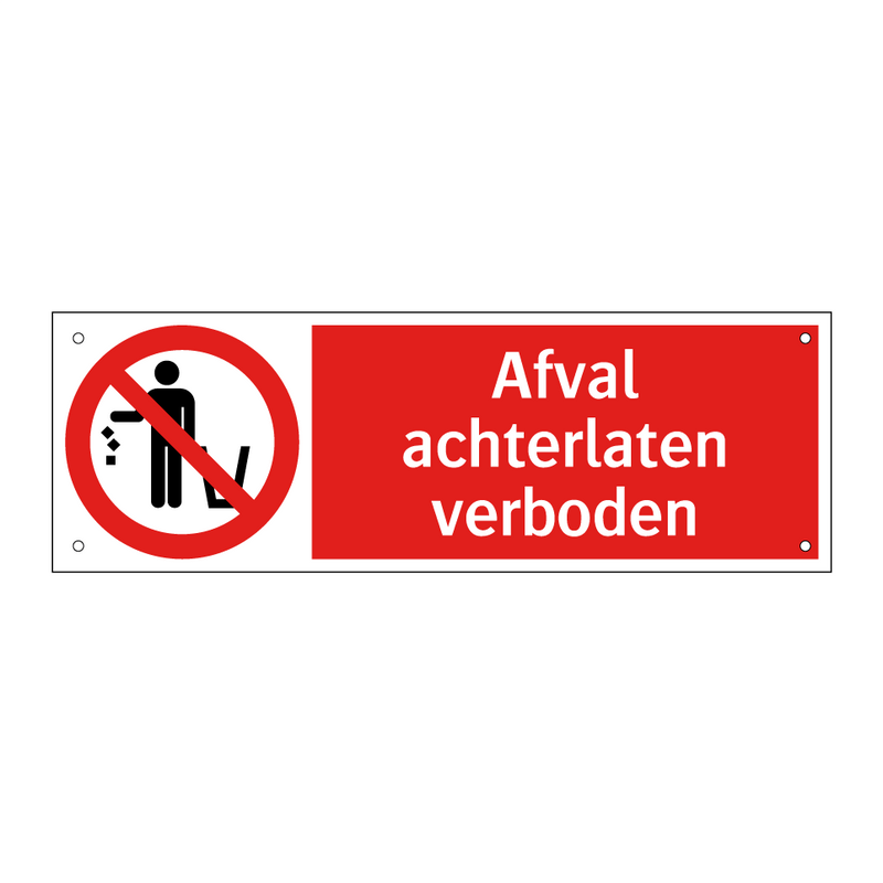 Afval achterlaten verboden