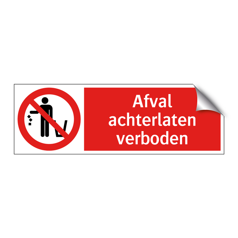 Afval achterlaten verboden