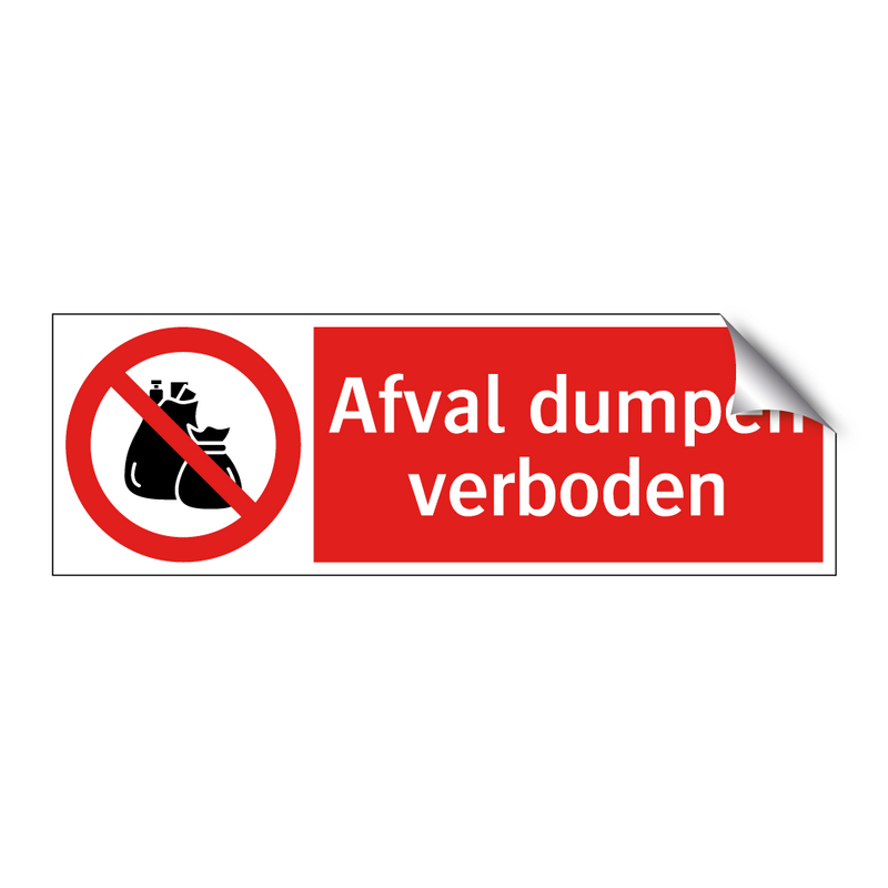 Afval dumpen verboden