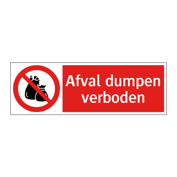 Afval dumpen verboden