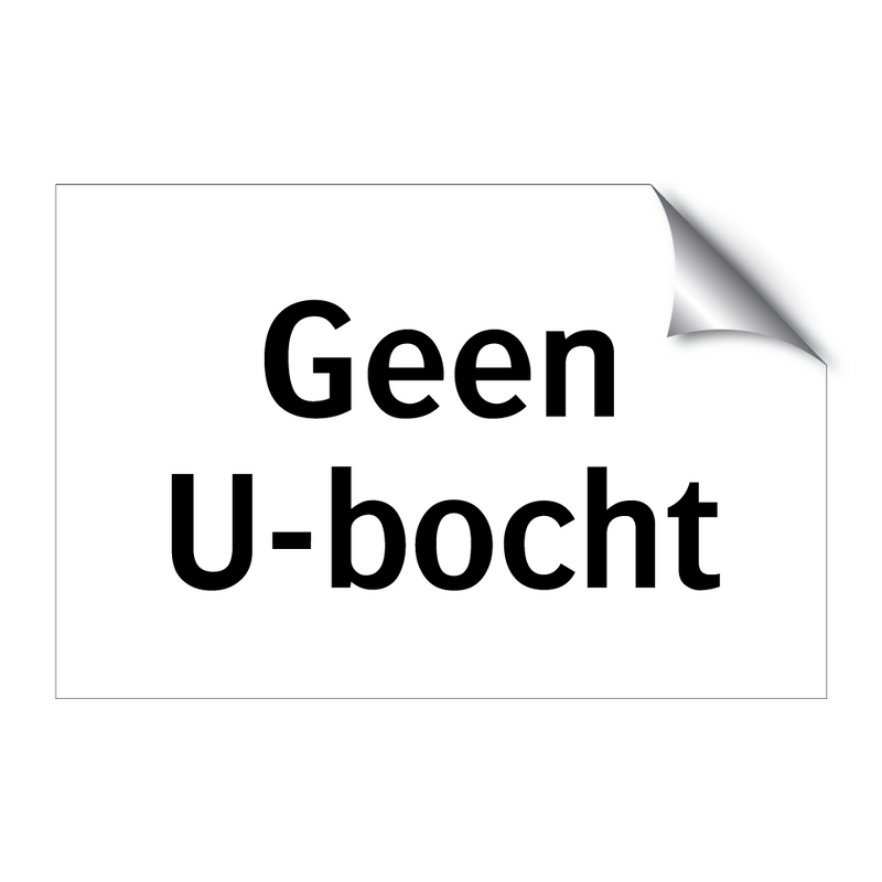 Geen U-bocht