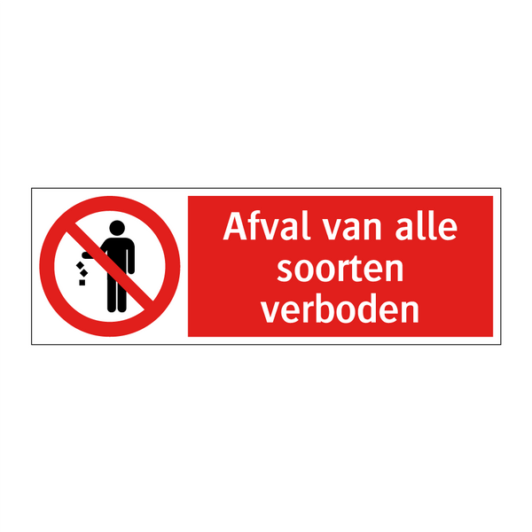 Afval van alle soorten verboden