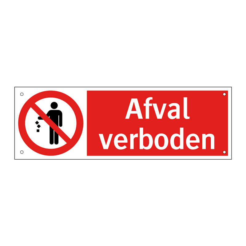 Afval verboden