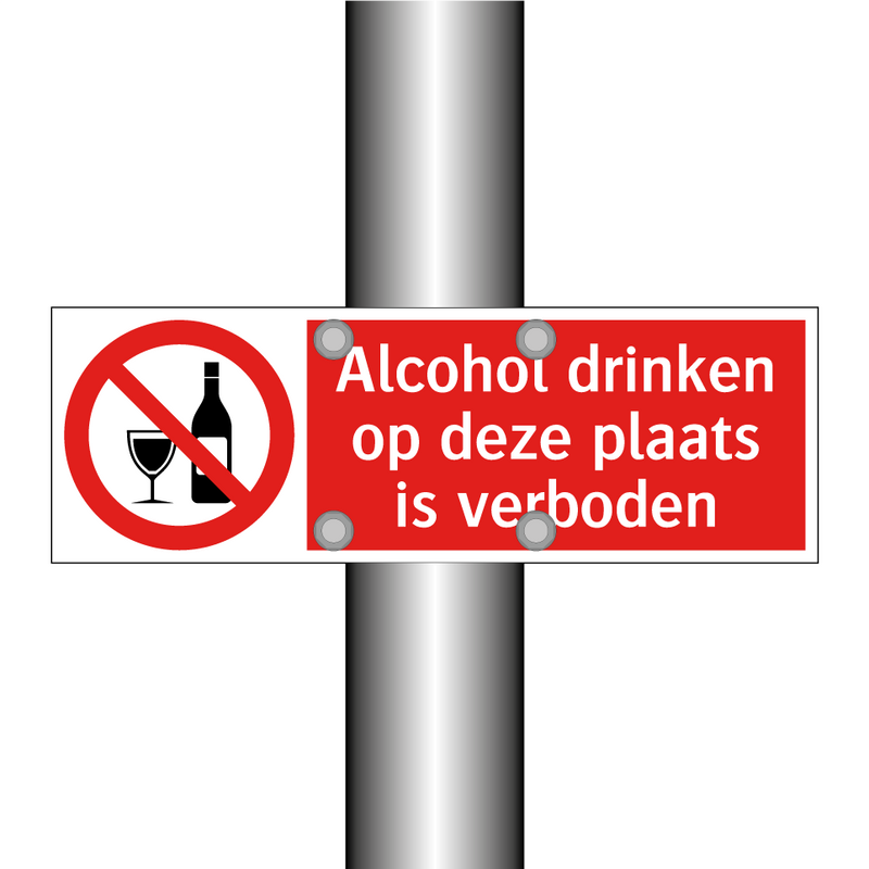 Alcohol drinken op deze plaats is verboden