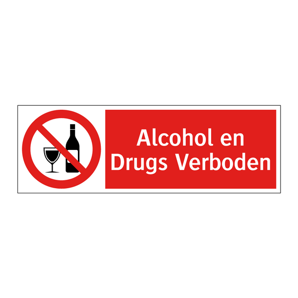 Alcohol en Drugs Verboden