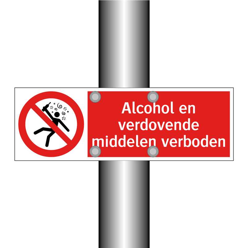 Alcohol en verdovende middelen verboden