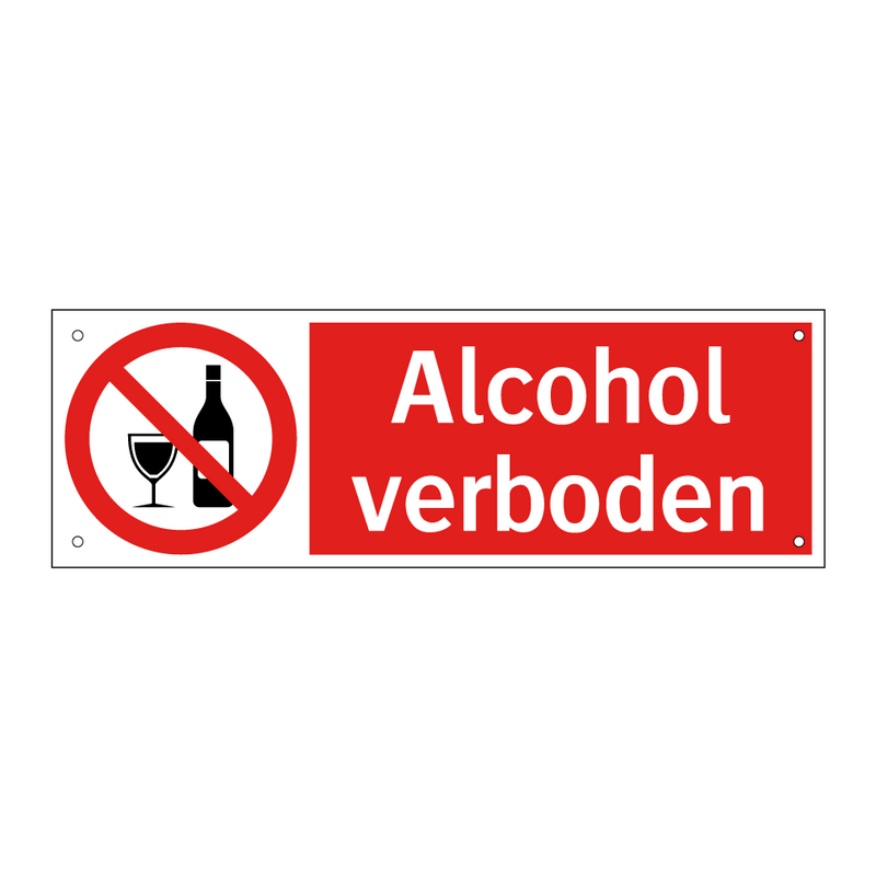 Alcohol verboden