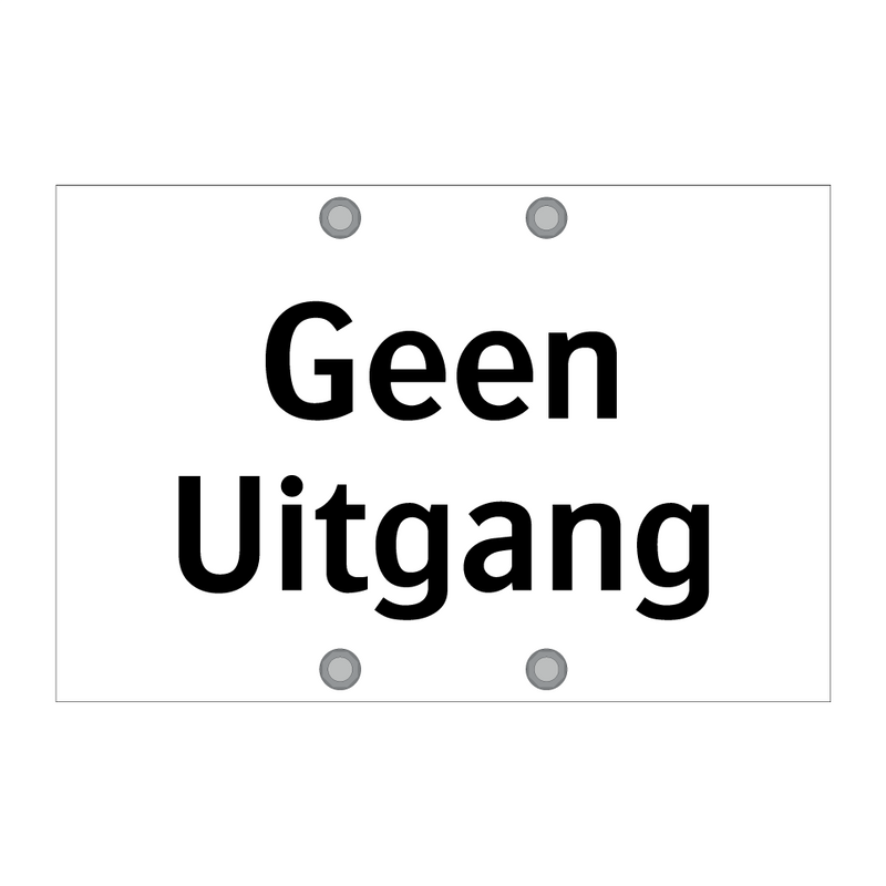 Geen Uitgang