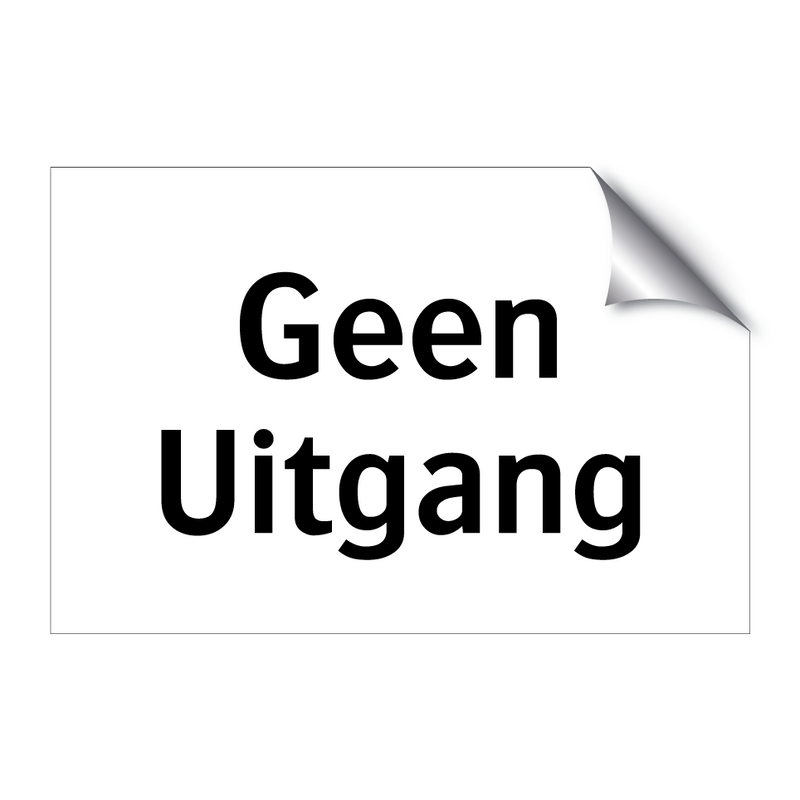 Geen Uitgang