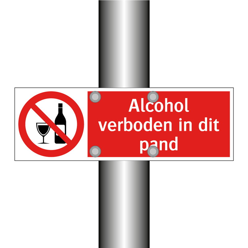 Alcohol verboden in dit pand