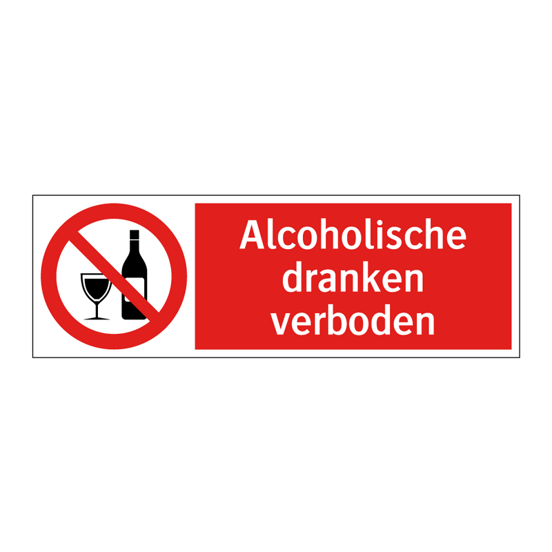 Alcoholische dranken verboden